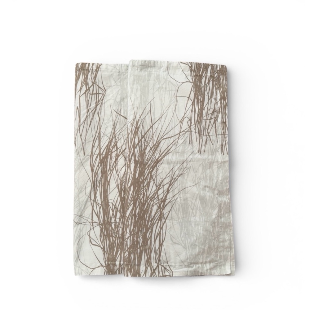 Marimekko Heinä Heina Natural 100% Cotton King Size Pillow Shams‎ Set of 2